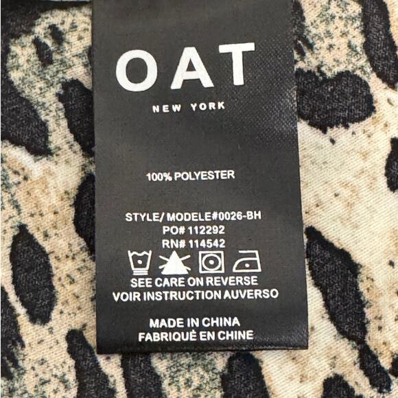 NWT OAT New York Pull On Satin Leopard Print Midi Skirt - Picture 9 of 10